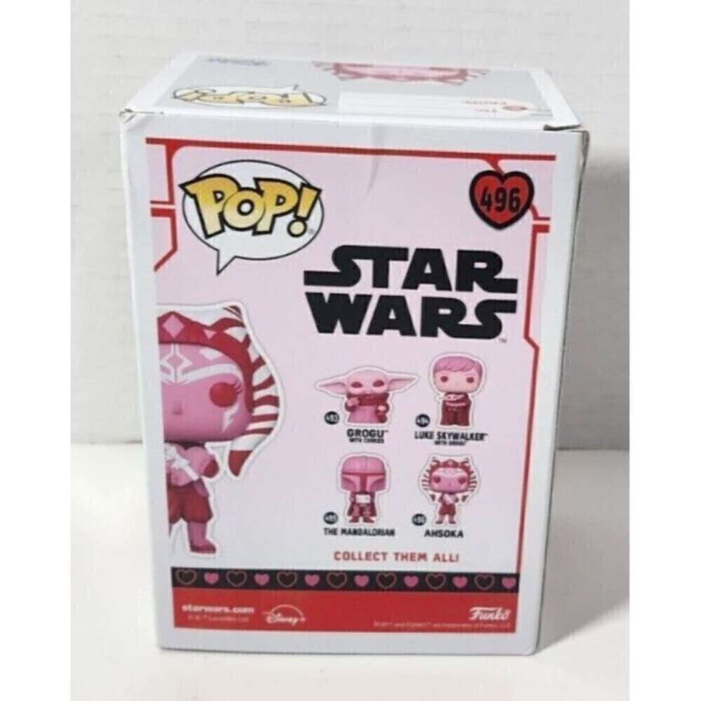 Funko Pop! Star Wars Ahsoka Tano Valentine's Day Pink #496 - Picture 2 of 2